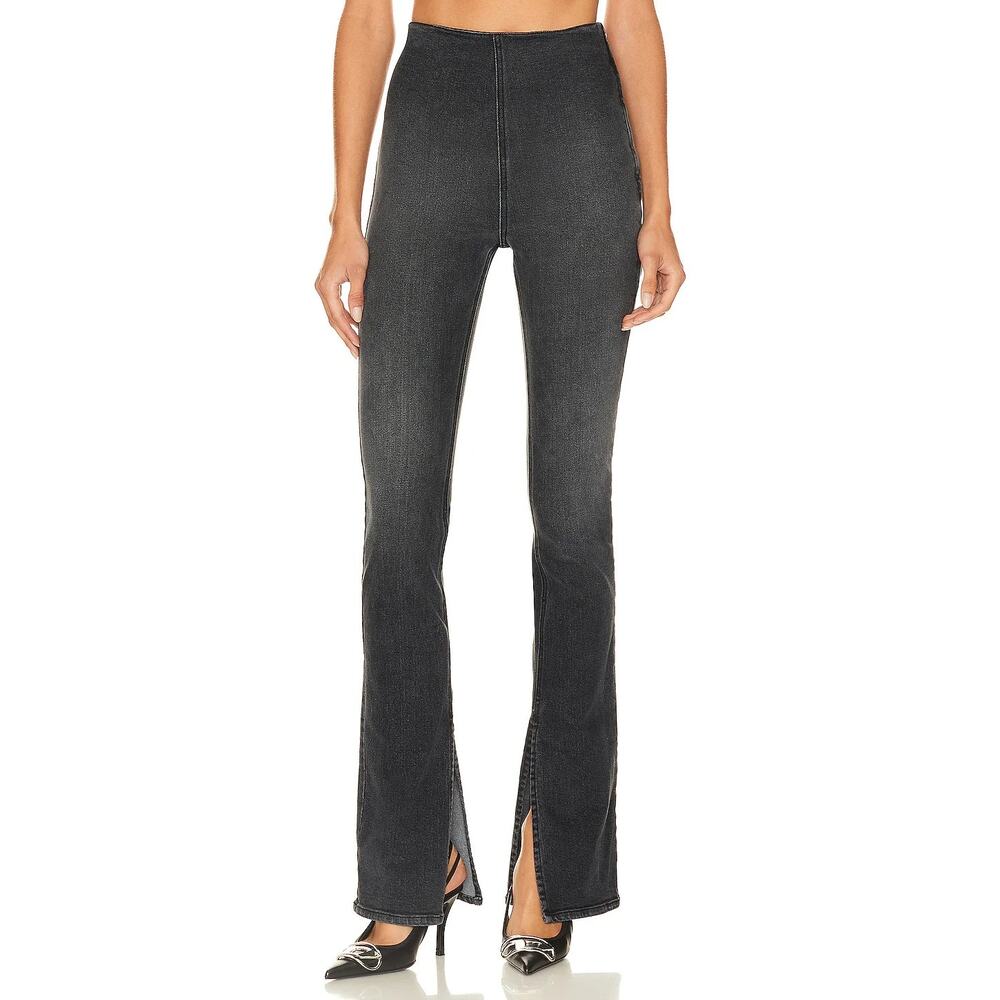 EB Denim Flared Split Hem Jeggings High Rise USA Made Grunge Gradeschool Size XS